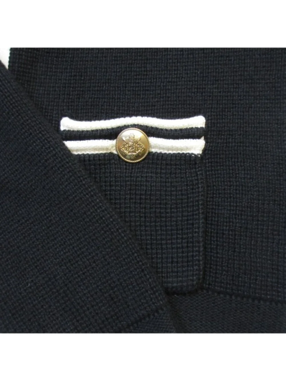 NWT J.Crew Emilie Sweater Lady Jacket in Black Ivory Contrast Trim Cardigan XS - Picture 4 of 5